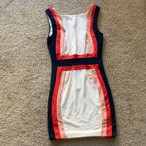 Elegant Colorblock Sleeveless Dress